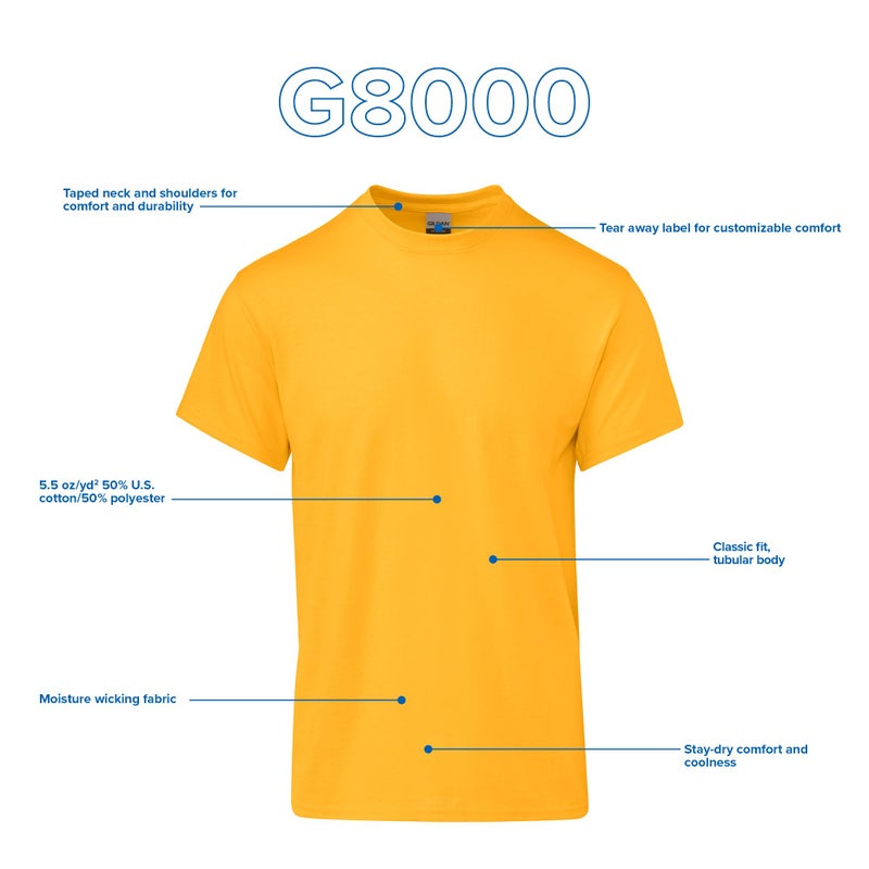 Gildan Adult DryBlend T-Shirt, Style G8000, Multipack - Image 4